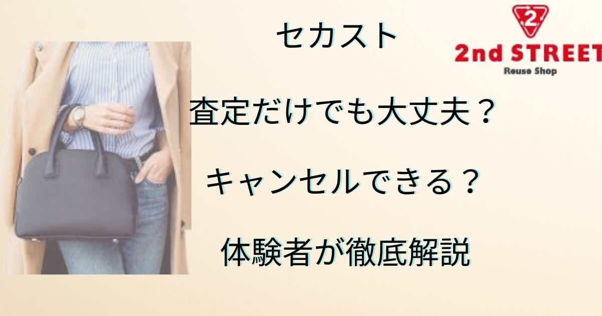 テスト（売る気なし） セカストで査定だけでも大丈夫？キャンセルできる？体験者が徹底解説 |